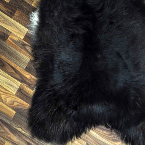 XXXL ÖKO Island Schaffell schwarzbraun weiß 135x90 riesig #9695