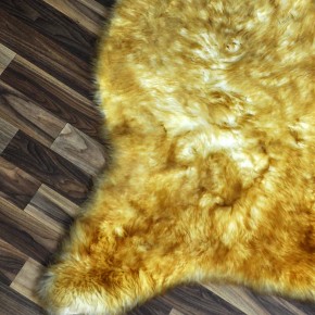 XL ÖKO Schaffell Lammfell weiß braun geflammt 115x65 #9825