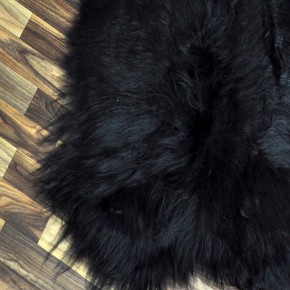 XXL Island Schaffell schwarzbraun 120x70 Lammfell Teppich #9851